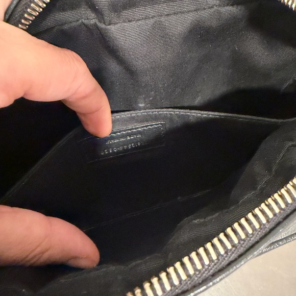 Yves Saint Laurent Black Chevron Crossbody Bag - Picture 14 of 15